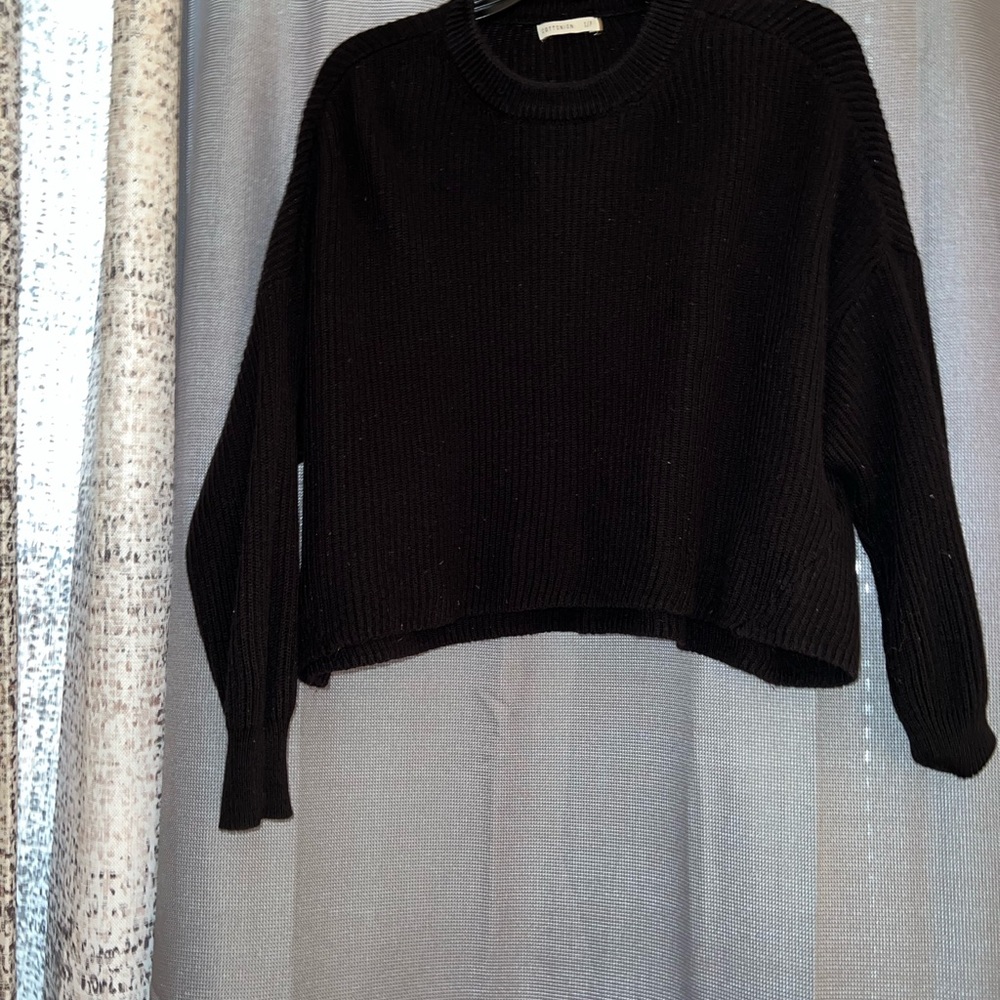 Black cardigan sweater